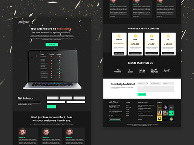 Landing page sample color concept design illustration ui web