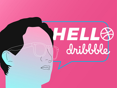 Hello Dribble angles art color concept cute design