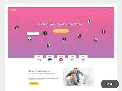SuMo Single Page Creative PSD Template digital dribbble ecommerce free psd freebie landing page psddd template typography uisumo webdesign website