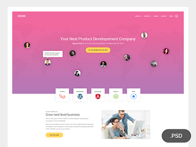 SuMo Single Page Creative PSD Template