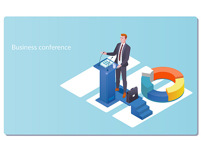 Business conference invitation concept