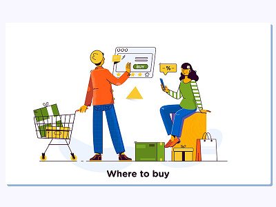 Couple shopping online background bag business buy cart chat commerce commercial concept delivery design digital distribution e commerce electronic illustration payment