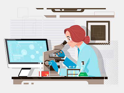 Laboratory biology biotechnology chemistry doctor equipment experiment lab laboratory looking medical medicine microscope research science scientist student technology