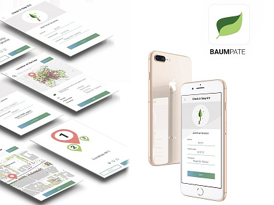 Mobile App Mockup app baumpate design deutschland flat illustration mobile mockup screenshot ui ux