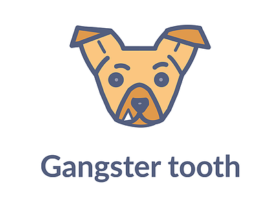 Gangster Tooth brown dog illustration illustrator