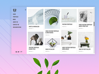 Panda | Portfolio Theme blog blog cover blog design minimal art minimal blog photo ui uidesign ux design