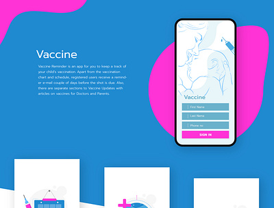 Vaccine App adobe adobexd app app branding branding icons ui vaccine