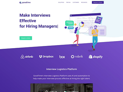 GoodTime.io Website 2019 animation design illustration ui ux web