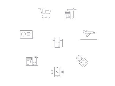 Web development icon set