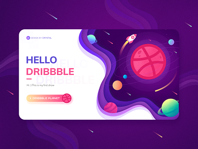 Hello Dribbble design illustration ui web