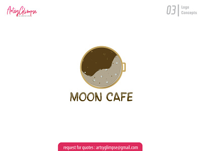 Daily Logo Challenge-Moon Cafe branding designer designerlearnerdesingerecommerce dribbleshot illustration illustrator newbee vector