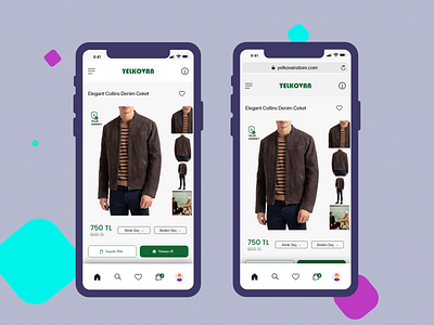 Yelkovan Leather Store app designer app development application ecommerce green green logo leather minimal minimal look mobile design