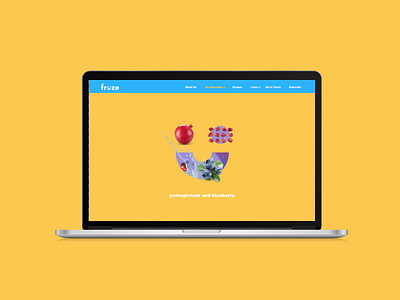 Website for Fruze: India's first bottled smoothie