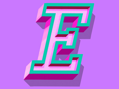 Letter E 3d letters handlettering illustration ipad pro lettering letter e lettering letteringart logo procreate lettering type art typography