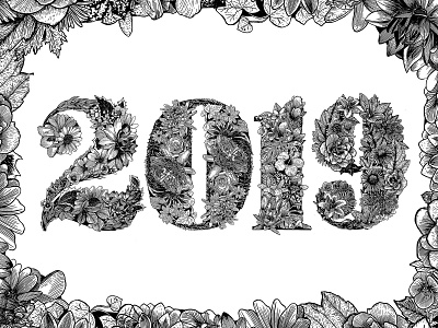 2019 Living Floral Typography