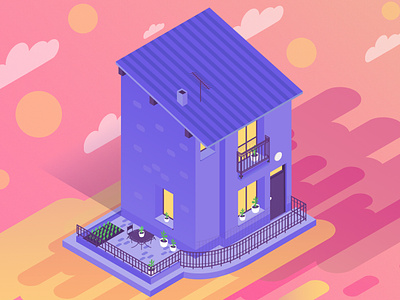 Our Isometric House 3d art architectural design buildings digital illustration home house house illustration illustration illustrator isometric isometric art isometric illustration
