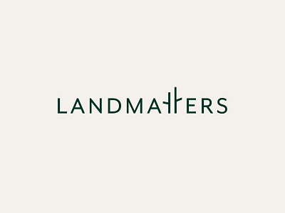 Landmatters branding identity logo logotype minimal typography