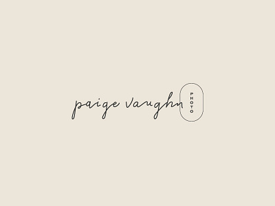 Paige Vaughn Photo branding lettering logo submark typography