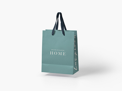 Bag for WOMH branding packaging typography