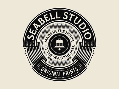 Seabell Studio Stamp badge emboss original prints seabell seal type typography