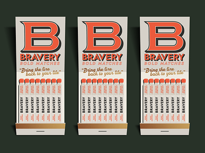 B is for Bravery badge branding design ephemera illustration logotype matchbox package packaging traditional type typography
