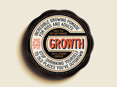 G is for Growth growth tin can typography