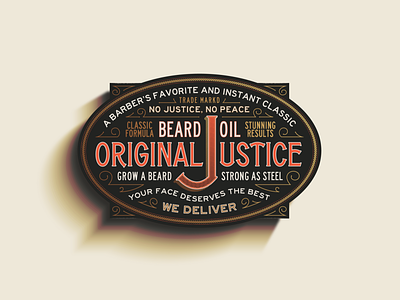 J is for Justice beard cream typography