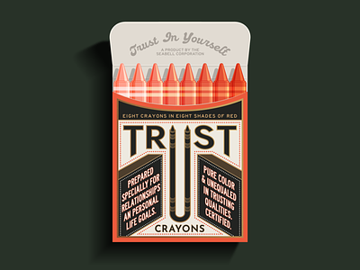 T is for Trust badge branding design ephemera illustration logo logotype package packaging traditional type typography vector vintage