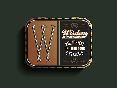 W is for Wisdom badge branding design ephemera illustration logo logotype package packaging type typography vector vintage