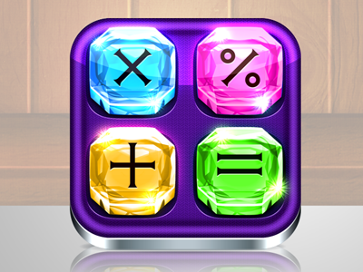 Grand Gems Calculator PRO Icon calc calculator gems icon ipad iphone math sums