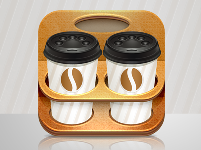 Coffee cup iphone icon cardboard club coffee icon ipad iphone