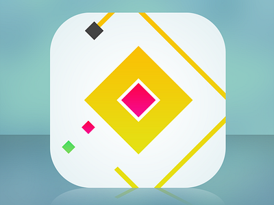Its a square....with some smaller squares app clean cube design game icon ios7 minimal minimalist retro simple square