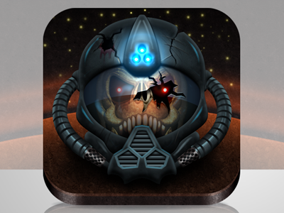 Dead demonic space marine on mars...icon app icon evil game helmet icon ios iphone iphone icon marine mars sci fi skull space
