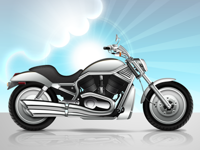 Harley bike harley icon motorbike motorcycle photoshop realistic vector