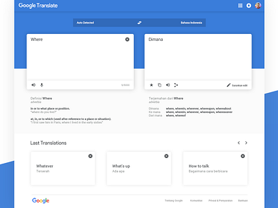 Redesign Google Translate
