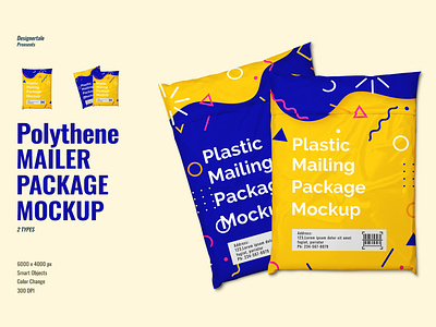 Polyethylene Mailer Package Mockup template