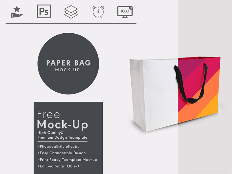 Download Paper Bag Mockup Preview 1 by designertale on Dribbble