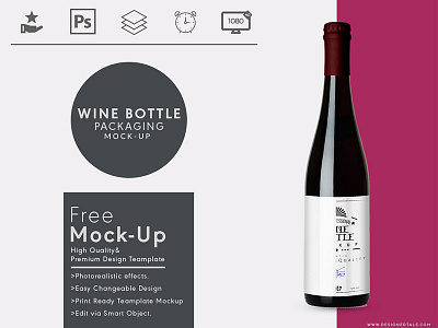 Wine Bottle Label Mock Up beer bottle free label mock up mockup photoshop psd template wine