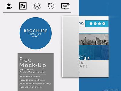 Us Letter Size Brochure Mockup Psd Template blue brochure flyer freebies letterhead mock up mockup presentation psd us