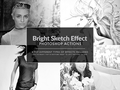 Bright Sketch Photoshop Action Free Download action black pencil photoshop sketch white