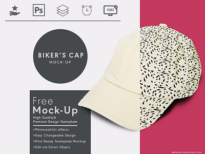 Bikers Cap Mock Up Template bikers boy cap design free mock up mockup photohsop psd showcase