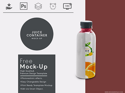 Free Juice Container Mock up Psd container free juice mockup psd template