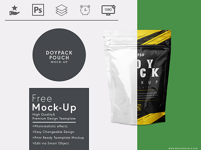 Doy Pack Pouch Free Mock Up bag doy pack foil free mock up mockup packaging pouch stand up