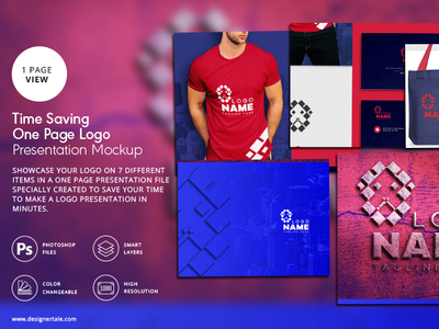 Time Saving Logo Presentation Mockup In One Page By Designertale On Dribbble