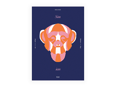 Day 32 - "Sim-ian" 2017 365dailyproject digital illustration may motivation poster posteraday postereveryday type