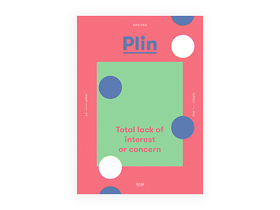 Day 49 - "Plin" 2017 365dailyproject digital illustration may motivation poster posteraday postereveryday type