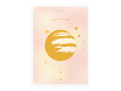 Day 71 👉 Jupiter and it's moons 2017 365dailyproject digital illustration july motivation poster posteraday postereveryday type