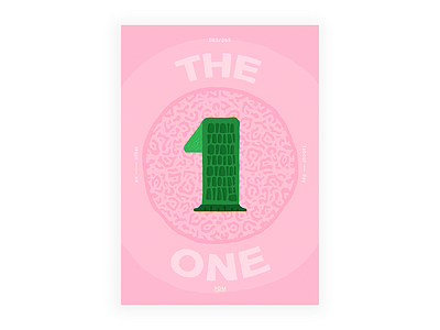 Day 85 👉 The one art color cool daily design graphic illustration layout poster type