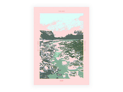 Day 105 👉 Landscape art color cool daily design graphic illustration layout poster type