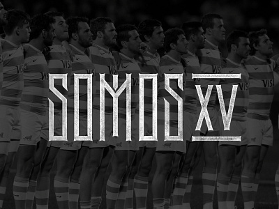 Somos XV / Logo calligraphy espn font gothic rugby sport type